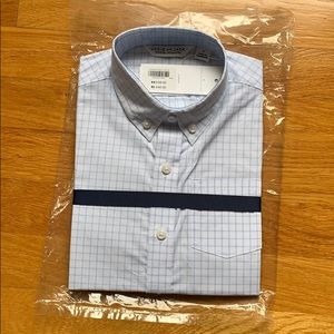 Button-down check shirt